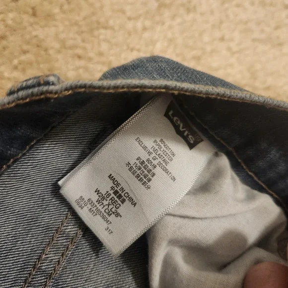 Womens Medium Wash Levi's 510 Skinny Straight Leg Jeans Size 28" Waist #C52 - Picture 4 of 7